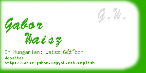 gabor waisz business card
